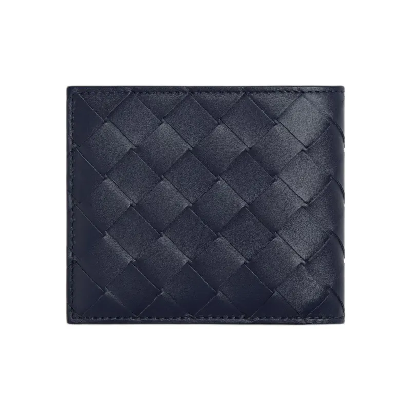 Bottega Veneta Intrecciato Calfskin Wallet Men's Abyss & Cypress Wood Color-1