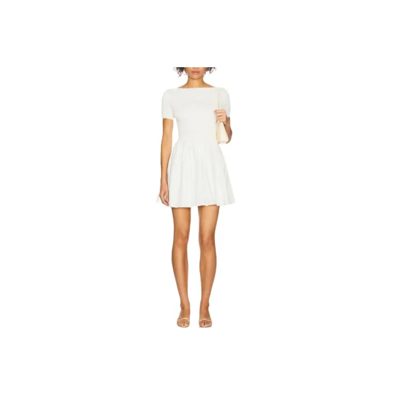 FAITHFULL THE BRAND Short Sleeved Dress Women's White-0
