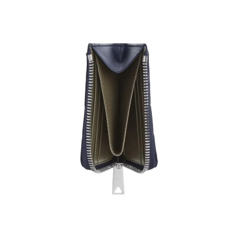 Bottega Veneta Intrecciato Calfskin Wallet Men's Dark Blue & Cypress-2