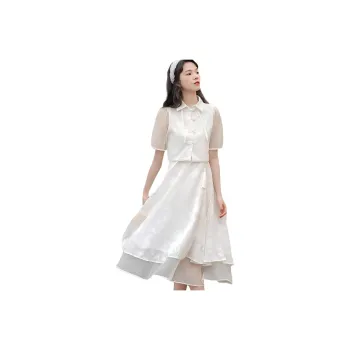Flowers In Water Skirt Set Women's
