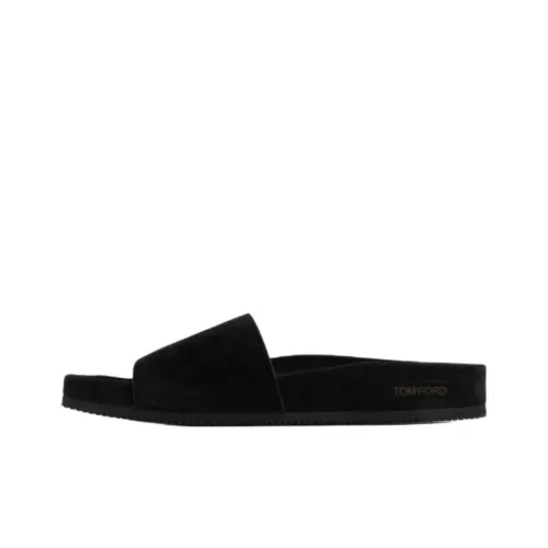 TF Rubber Sole Slip Resistant Slide Slippers Men's Black