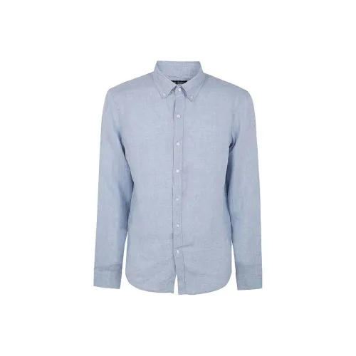 MICHAEL KORS Button down Collar Linen Shirt