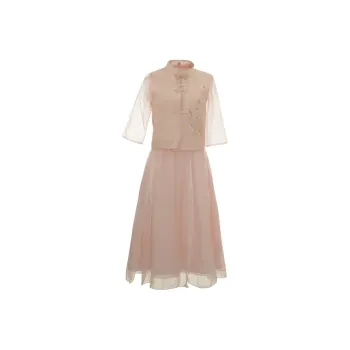 XIANSINIAO Two Piece Skirt Sets Women's Pink