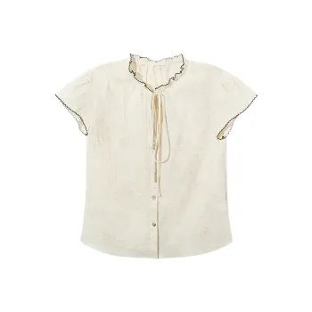 Ouyang Shirts Women's Beige Apricot