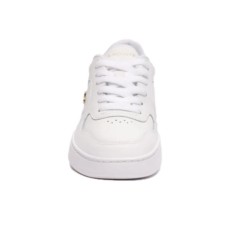 LACOSTE Anti Slip Wear Resistant Low Top Skateboard Shoes Women's White-4