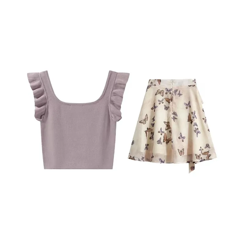 OZVO Two Piece Skirt Sets Women's-1