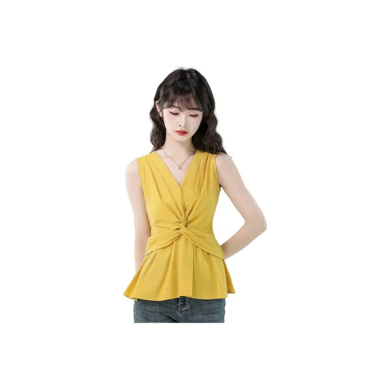 Mu Xiao Xin Tank Tops Women's Yellow-0