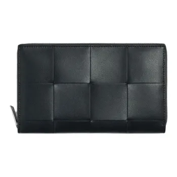 Bottega Veneta Calfskin Wallet Regular Men's Slate Wood Color