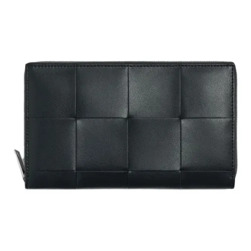 Bottega Veneta Calfskin Wallet Regular Men's Slate Wood Color