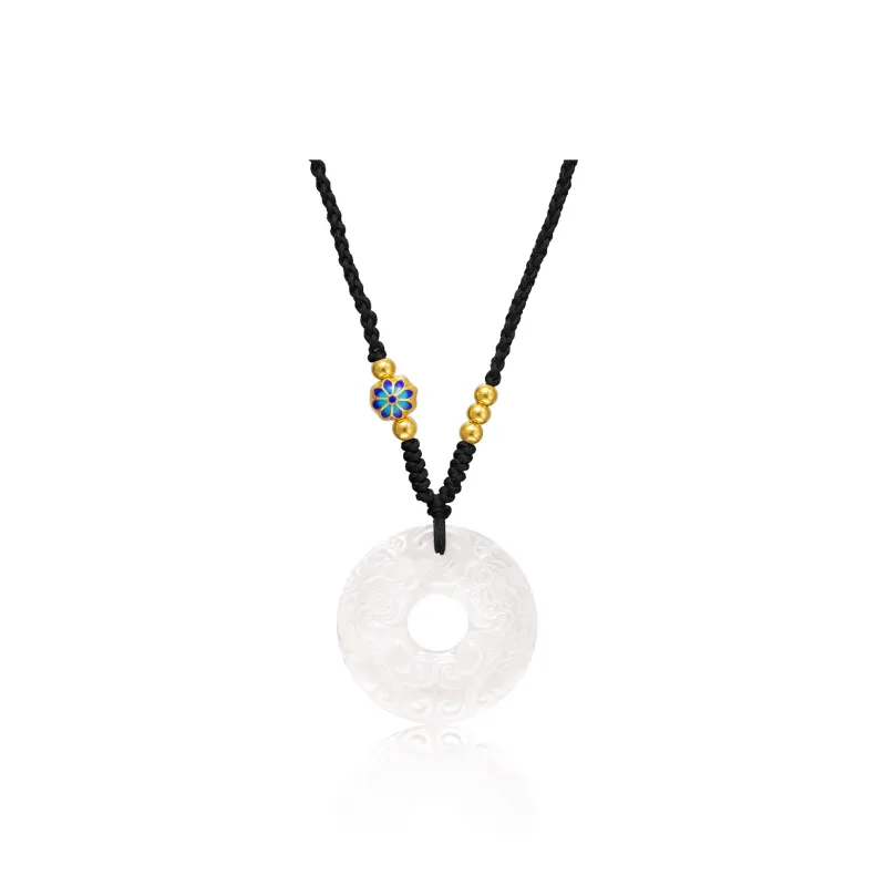 QUIET LOVE Natural Chalcedony Pendants Unisex-0