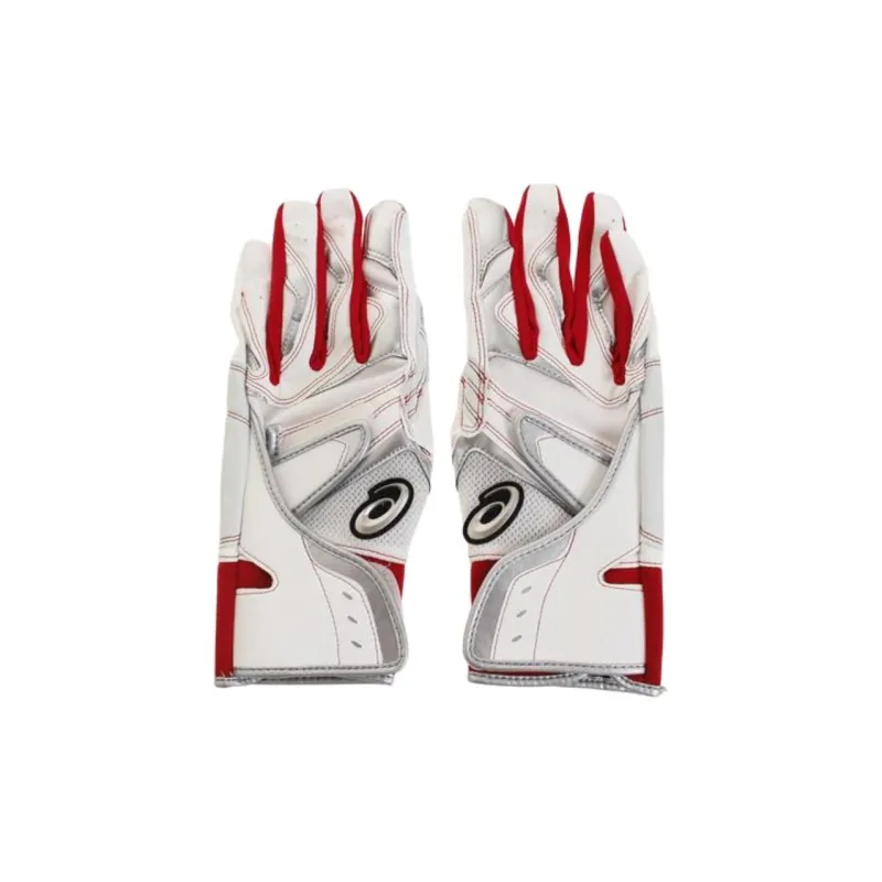 Asics Baseball Gloves Batter's Glove Leather Men's White-0
