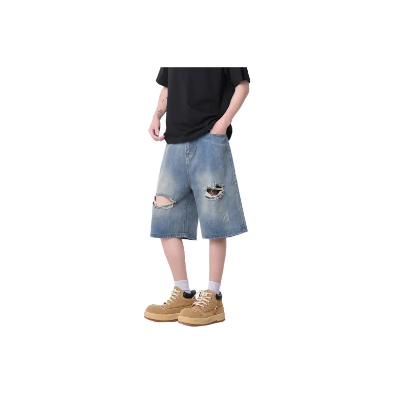 Fakeyoung Denim Shorts Unisex-5