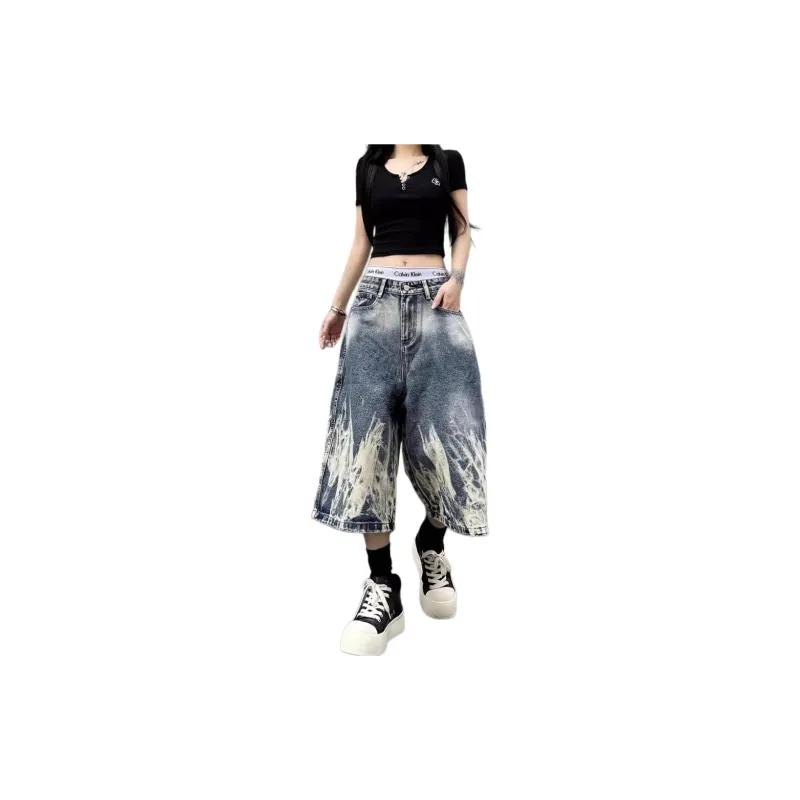 Fakeyoung Denim Shorts Unisex Blue-0
