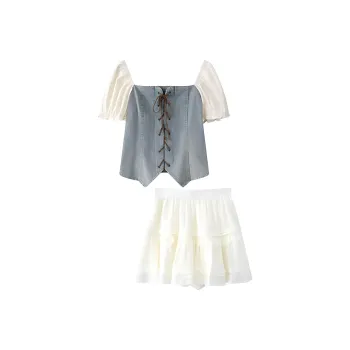 ABCMININ Two Piece Skirt Sets Women's
