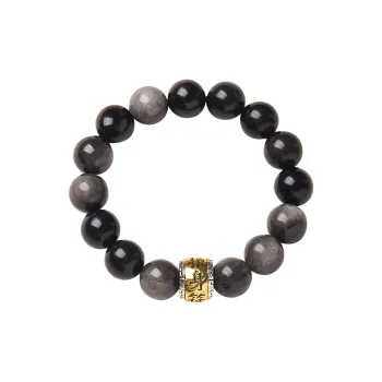 ZUIWENGLANGYASHANWENCHUANG Obsidian Bracelets Men's