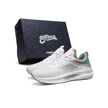 OUGLEMEN Cushioning, Slip Resistant, Abrasion Resistant, Coverage, Rebound Low Top Casual Shoes Men's Box