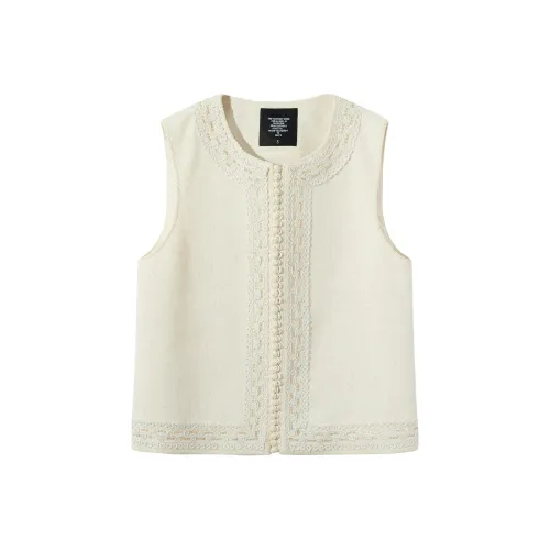 Ouyang Tank Tops Women's Linen Hemp Beige