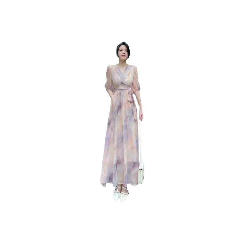 Dior Beauty Short Sleeved Dresses Women's Multicolor-0