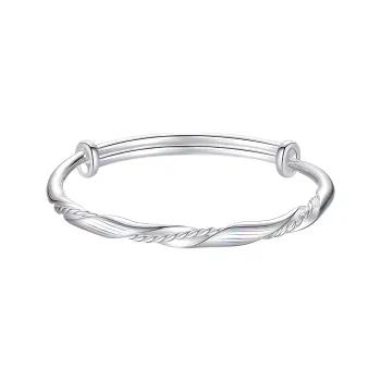 Bowl S999 Fine Silver Sterling Silver Bracelets Women's