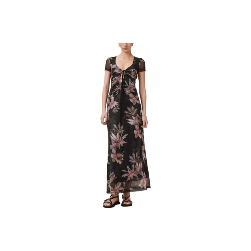 ALLSAINTS Short Sleeved Dress Women's Black-0