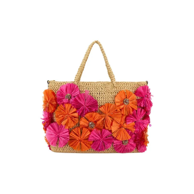 Valentino Raffia Handbag Regular Women's Natural-1