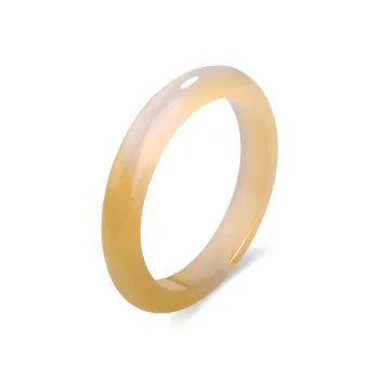 Artisan Lock Heart Jade Natural Chalcedony Bangles Women's