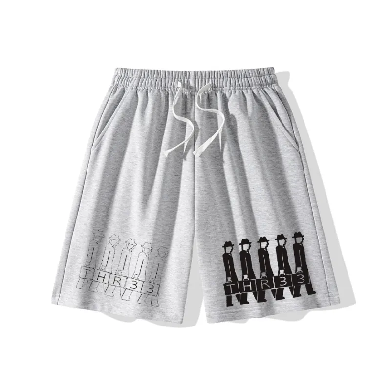 THREEAGAINTHR33 Casual Shorts Unisex-4