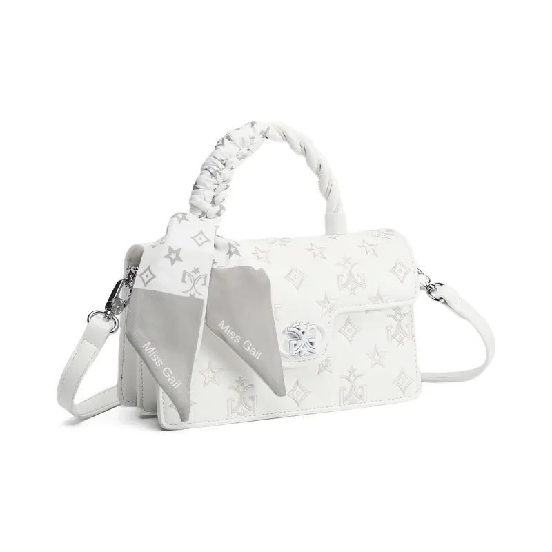 MISS GAIL Artificial Leather Shoulder Bag, Crossbody Bag, Handbag Regular Women's White/Pink-40