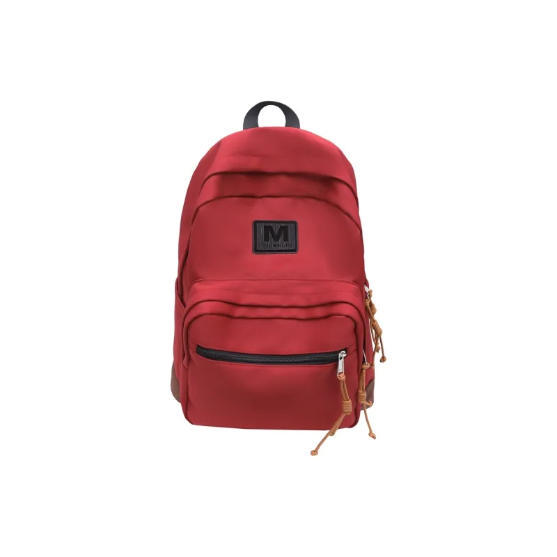 Yalu Nylon Backpack Regular Unisex Gray/Orange/Blue/Red-12