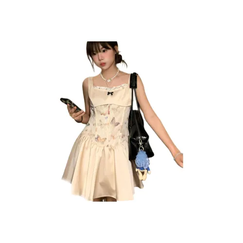 Mu Xiao Xin Slip Dresses Women's Image Color