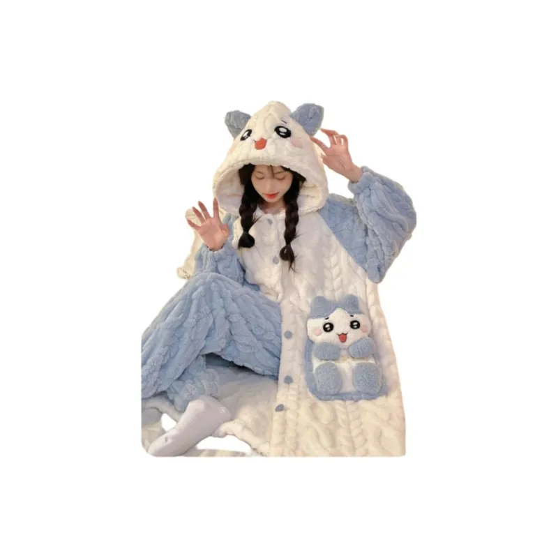 Maultiay Pajama Set Women's Blue-1