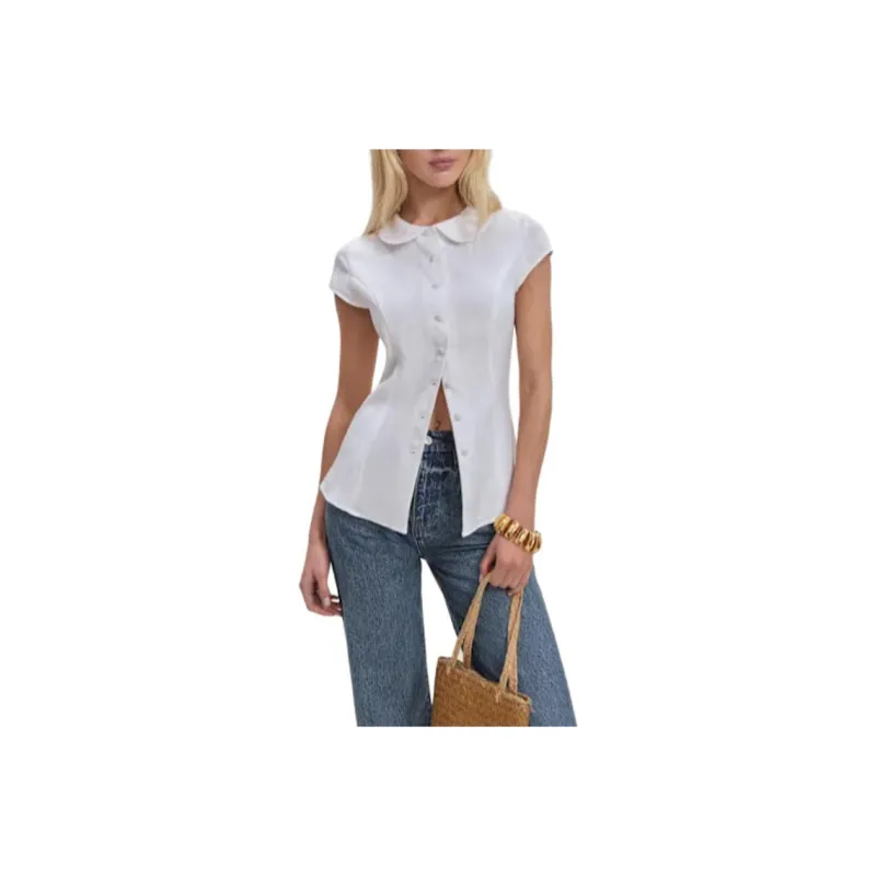 REFORMATION Molly Linen Shirt Women's-0