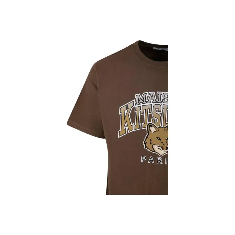 Maison Kitsune Logo print Cotton T shirt-3
