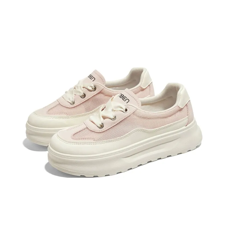 RENBEN Anti Slip And Wear Resistant Height Increasing Low Top Casual Shoes Women's-7