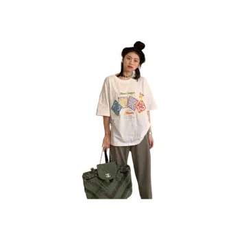 Ordifen Drop Shoulder Sleeve T Shirt Women's