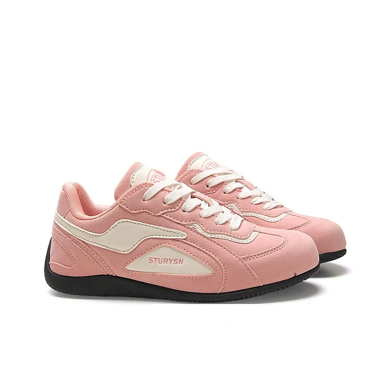STUR YSN Wear resistant And Lightweight Low Top Skateboard Shoes Women's Light Pink-3