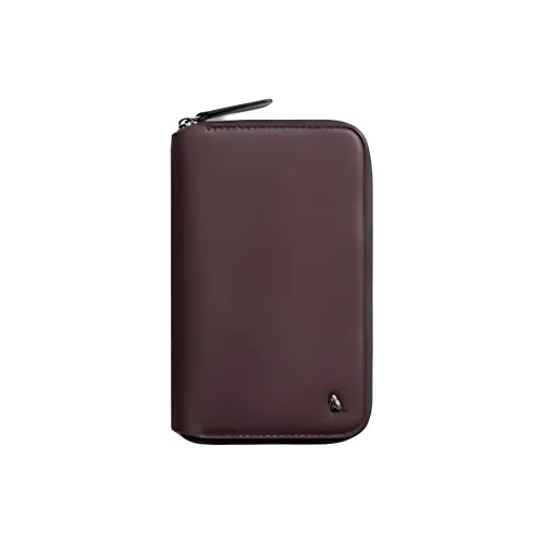 BELLROY Leather Passport Holder Unisex Red Brown