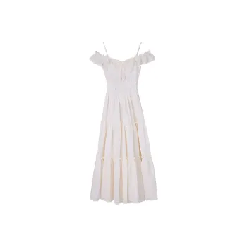 DOKZB Slip Dresses Women's Apricot