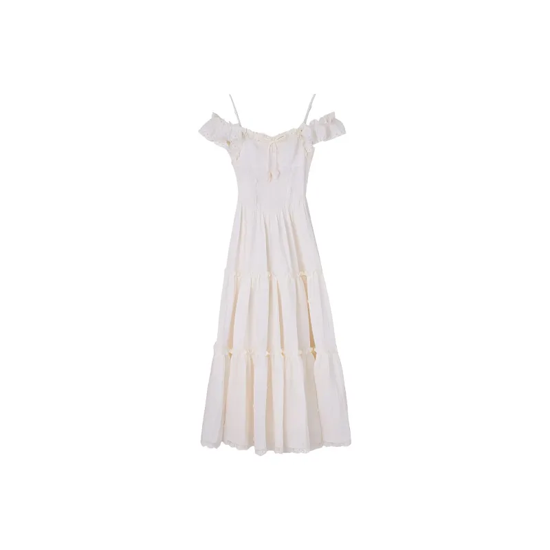 DOKZB Slip Dresses Women's Apricot-0