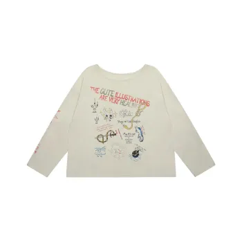 ABCMININ Drop Shoulder Sleeve T Shirt Women's