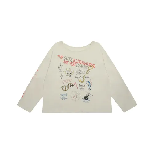 ABCMININ Drop Shoulder Sleeve T Shirt Women's