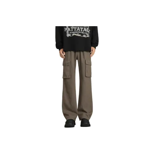DUATOGE Casual Pants Men Brown 