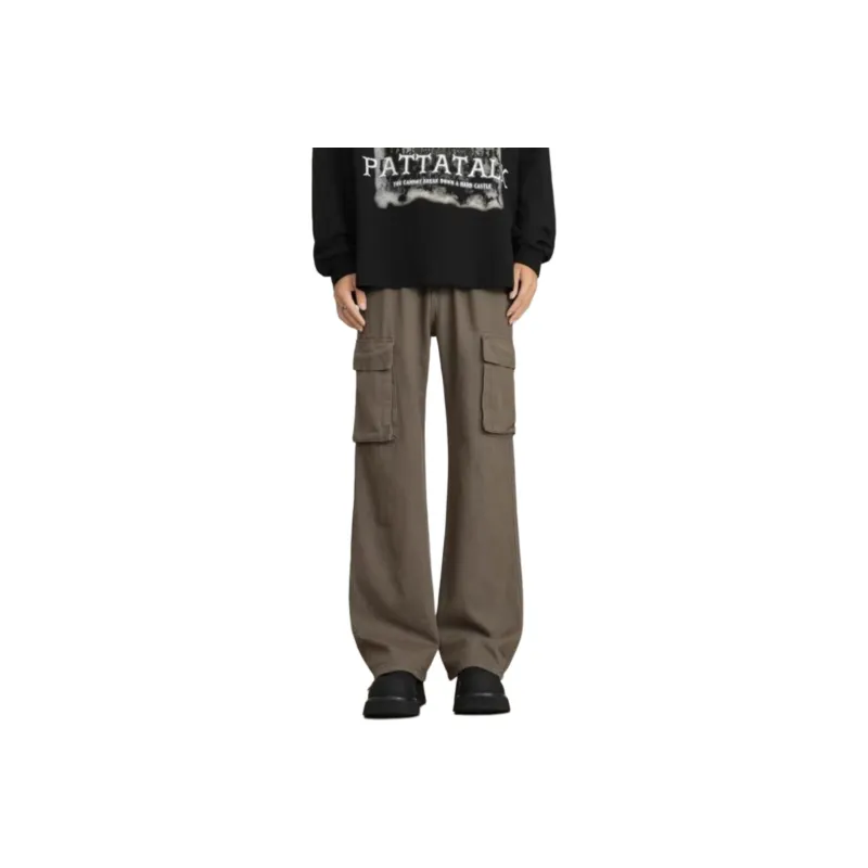 DUATOGE Casual Pants Men Brown -0