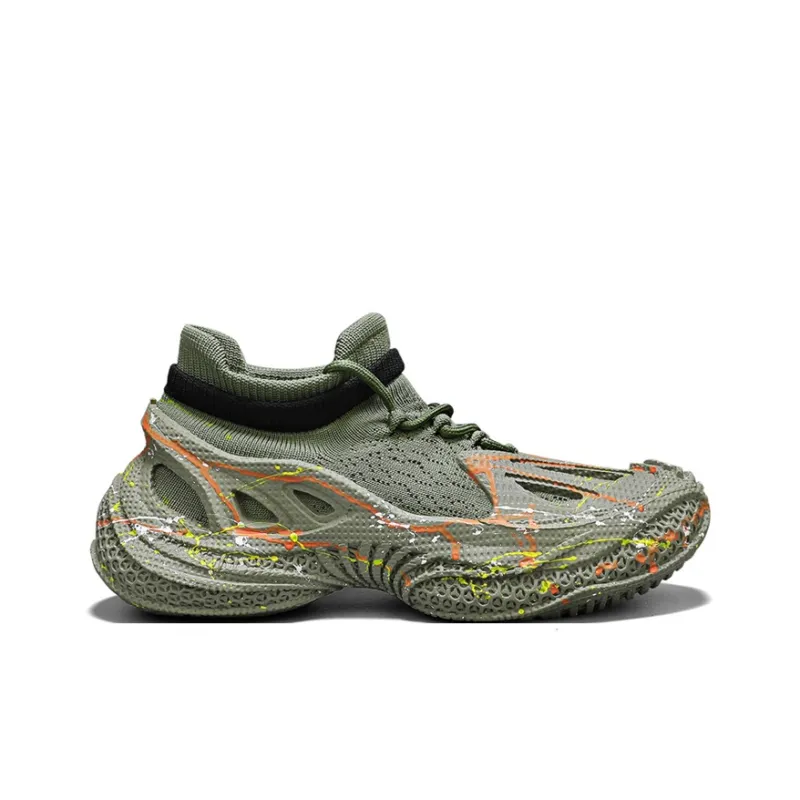 OUBT Mesh Sports Running Shoes Wear resistant, Non slip And Breathable Mid Top Casual Shoes Men's-1