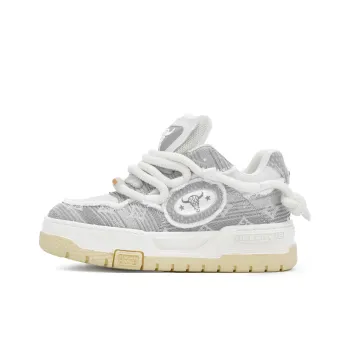 BULLKVIE Skateboard Shoes Unisex Low Top White