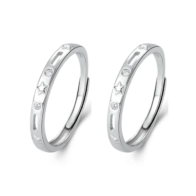 MIDNIGHT MOMENT S999 Silver Rings Unisex-8