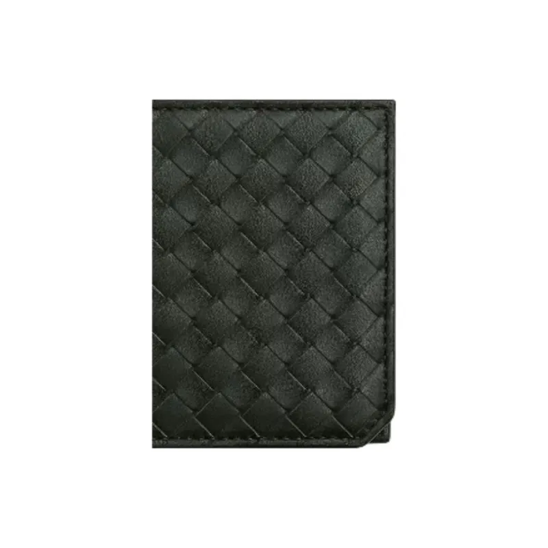 Bottega Veneta Intrecciato Calfskin Wallet Trumpets Men's Dark Green-3