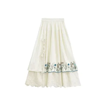 ABCMININ Casual Long Skirt Women's