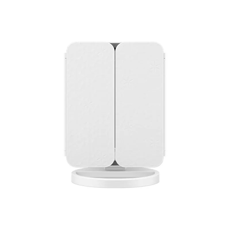 Gentle Welcome Folding Shell LED Tricolor Dimming, Desktop Fill Light Make Up Mirrors Dressing & Grooming-0