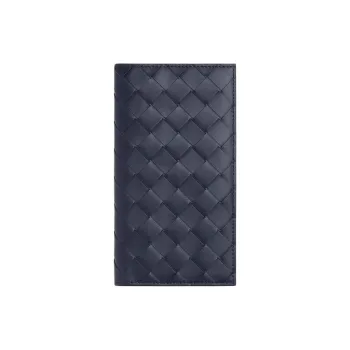 Bottega Veneta Intrecciato Calfskin Wallet Regular Men's Abyss Cypress Wood Color